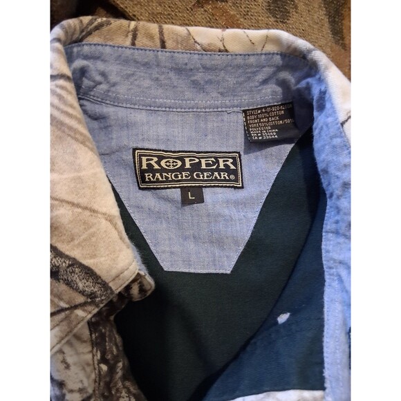 Roper Realtree Shirt Men's Vintage Large Elk Foundation - Picture 6 of 6